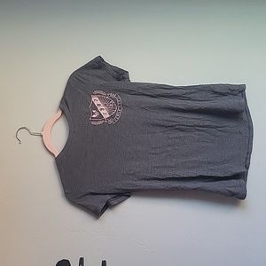 Aeropostale Grey Heather T-Shirt with Embroidered Academy Crest